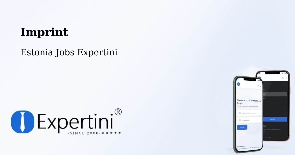 Imprint – Tootsi - Estonia Jobs Expertini